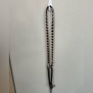 Custom buckstich leather reins